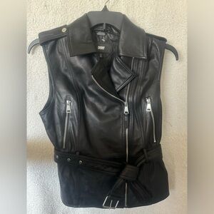 Brand new DKNY leather vest